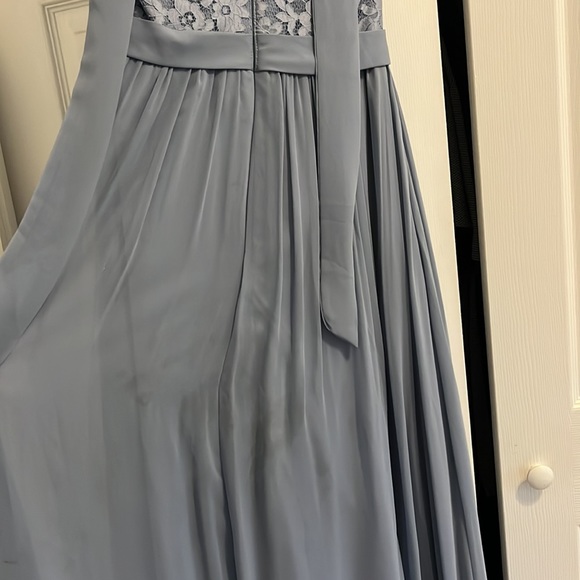 Azazie Emilia Dusty Blue Bridesmaid Dress - Picture 13 of 14